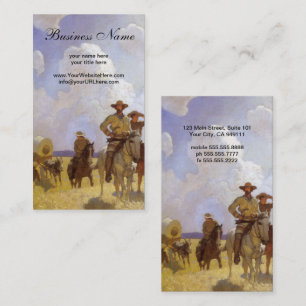 Vintage Cowboys, das Parkman-Outfit von NC Wyeth Visitenkarte