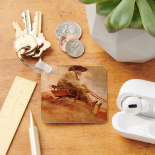 Vintage Cowboys, Der Erzwagen von NC Wyeth Schlüsselanhänger