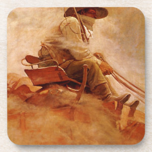 Vintage Cowboys, Der Erzwagen von NC Wyeth Untersetzer