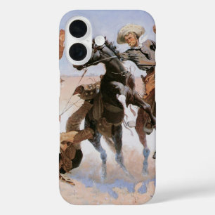 Vintage Cowboys, die einen Kameraden von Remington iPhone 16 Hülle