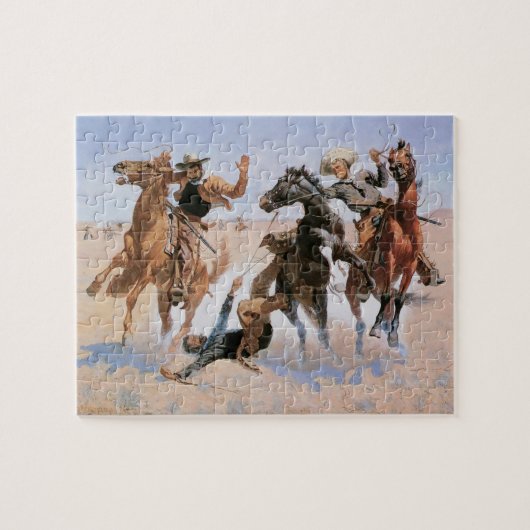 Vintage Cowboys, die einen Kameraden von Remington Puzzle (Horizontal)