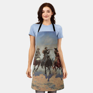 Vintage Cowboys, Ein Ansturm auf Holz von Remingto Schürze