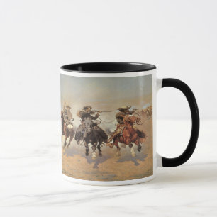 Vintage Cowboys, Ein Ansturm auf Holz von Remingto Tasse