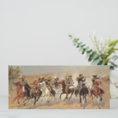 Vintage Cowboys, ein Holzschuh von Remington (Stehend Vorderseite)