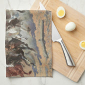 Vintage Cowboys, ein Holzschuh von Remington Geschirrtuch (Viertel Falte)