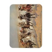 Vintage Cowboys, ein Holzschuh von Remington Magnet (Vertikal)