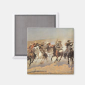 Vintage Cowboys, ein Holzschuh von Remington Magnet (Vorderseite/Rückseite)