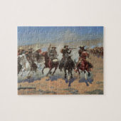 Vintage Cowboys, ein Holzschuh von Remington Puzzle (Horizontal)