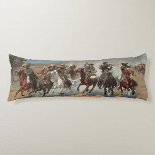 Vintage Cowboys, ein Holzschuh von Remington Seitenschläferkissen