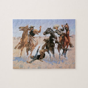 Vintage Cowboys, einem Kameraden helfen von Reming Puzzle