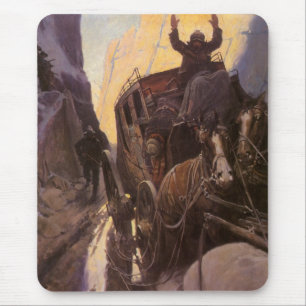 Vintage Cowboys, Halt im Canyon von NC Wyeth Mousepad