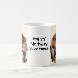 Vintage Cowboys, Happy Birthday Party Tex Kaffeetasse