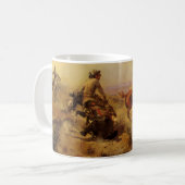 Vintage Cowboys, Jerked Down von CM Russell Kaffeetasse (Vorderseite Links)