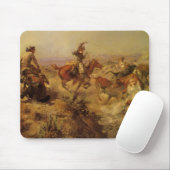 Vintage Cowboys, Jerked Down von CM Russell Mousepad (Mit Mouse)