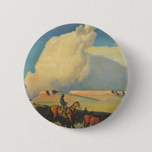 Vintage Cowboys, Open Range von Maynard Dixon Button
