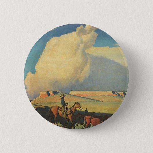 Vintage Cowboys, Open Range von Maynard Dixon Button (Vorderseite)