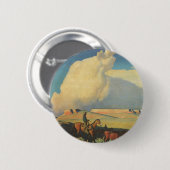 Vintage Cowboys, Open Range von Maynard Dixon Button (Vorne & Hinten)