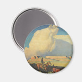 Vintage Cowboys, Open Range von Maynard Dixon Magnet (Vorderseite/Rückseite)