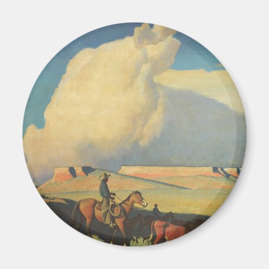 Vintage Cowboys, Open Range von Maynard Dixon Magnet (Vorne)