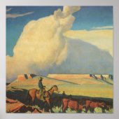 Vintage Cowboys, Open Range von Maynard Dixon Poster (Vorne)