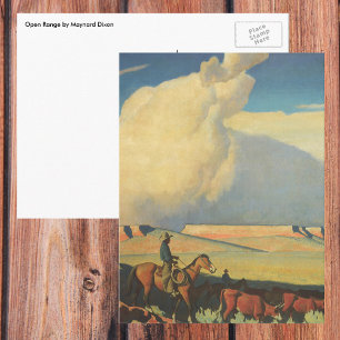 Vintage Cowboys, Open Range von Maynard Dixon Postkarte