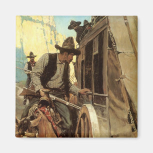 Vintage Cowboys, The Admirable Outlaw von NC Wyeth Magnet