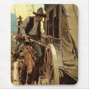 Vintage Cowboys, The Admirable Outlaw von NC Wyeth Mousepad