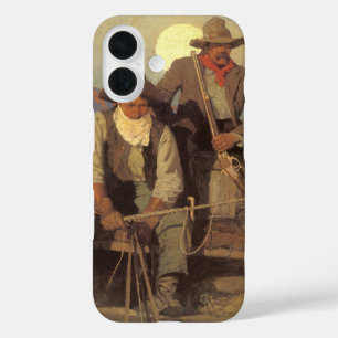 Vintage Cowboys, The Pay Bühne von NC Wyeth iPhone 16 Hülle