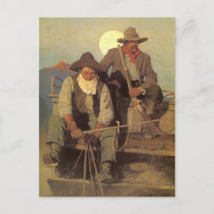 Vintage Cowboys, The Pay Bühne von NC Wyeth Postkarte