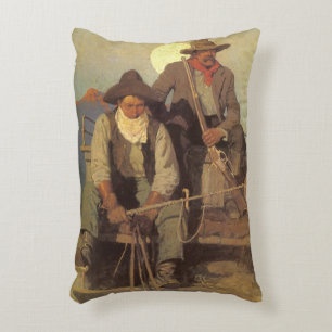 Vintage Cowboys, The Pay Bühne von NC Wyeth Zierkissen