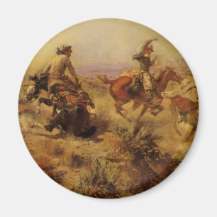 Vintage Cowboys, unten gestoßen durch cm Russell Magnet