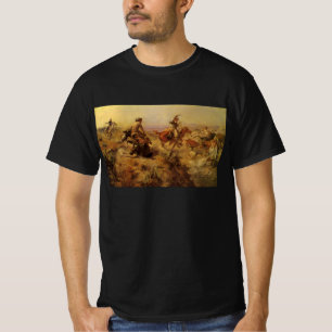 Vintage Cowboys, von CM Russell zu Boden gerissen T-Shirt