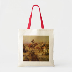 Vintage Cowboys, von CM Russell zu Boden gerissen Tragetasche