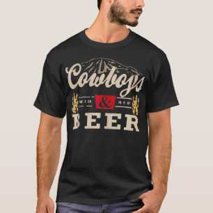 Vintage Cowboys Western und Bier Cowboy Liebhaber T-Shirt