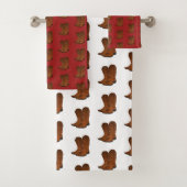 Vintage Cowboystiefel Badhandtuch Set (Insitu)