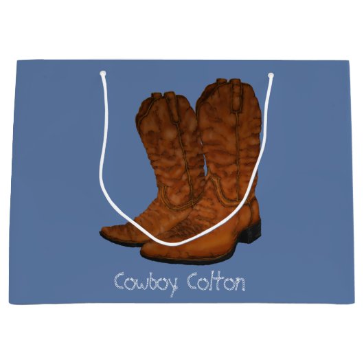 Vintage Cowboystiefel Große Geschenktüte (Vorderseite)