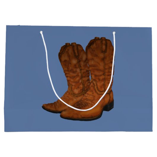 Vintage Cowboystiefel Große Geschenktüte (Rückseite)