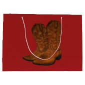 Vintage Cowboystiefel Große Geschenktüte (Rückseite)