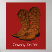 Vintage Cowboystiefel Poster (Vorne)