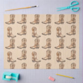 Vintage Cowdoy Stiefel Seidenpapier (Basteln)