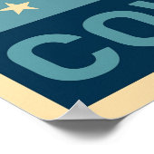 Vintage Cowgirl American Flag Poster (Ecke)