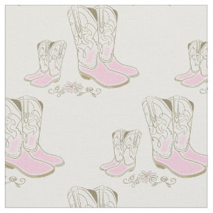 Vintage Cowgirl-Boots Soft Pink Babyausstattung Stoff