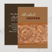 Vintage Cowgirl-Mode aus Südwestleder Einladung (Vorne/Hinten)