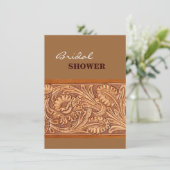 Vintage Cowgirl-Mode aus Südwestleder Einladung (Stehend Vorderseite)