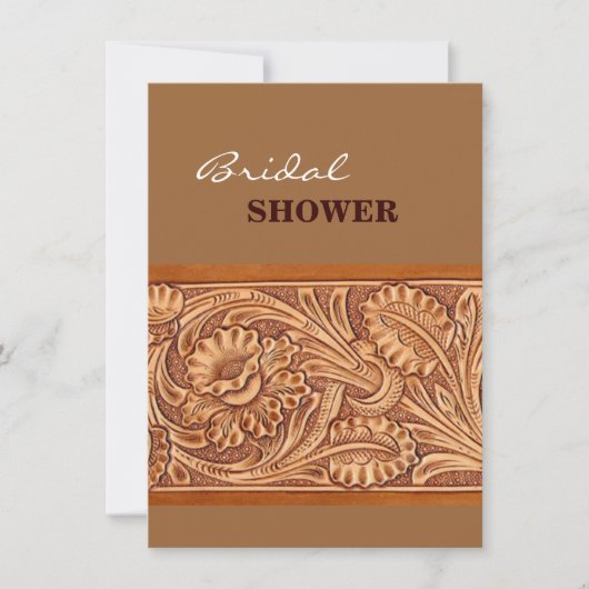 Vintage Cowgirl-Mode aus Südwestleder Einladung (Vorderseite)