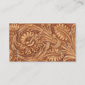 Vintage Cowgirl-Mode aus Südwestleder Visitenkarte (Rückseite)