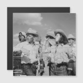 Vintage Cowgirl und Cowboy Fotokarte Magnetkarte (Vorne/Hinten)