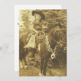 VINTAGE COWGIRL WESTERN PARTY EINLADUNG