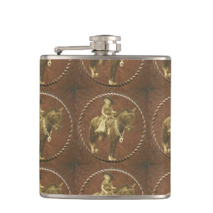 Vintage-Cowgirl-Western-Whiskey-Flasche Flachmann