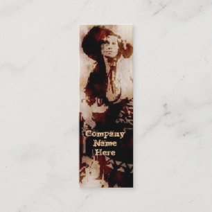 Vintage Cowgirlgrunge-Lesezeichen-Geschäfts-Karte Mini Visitenkarte